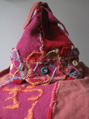 rot, oranger orientalischer hut und schal